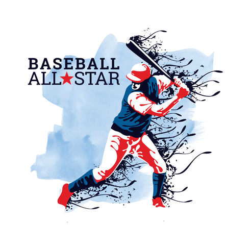 All-Star de béisbol vector