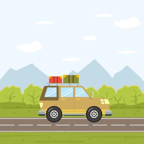 Road Trip Background vector