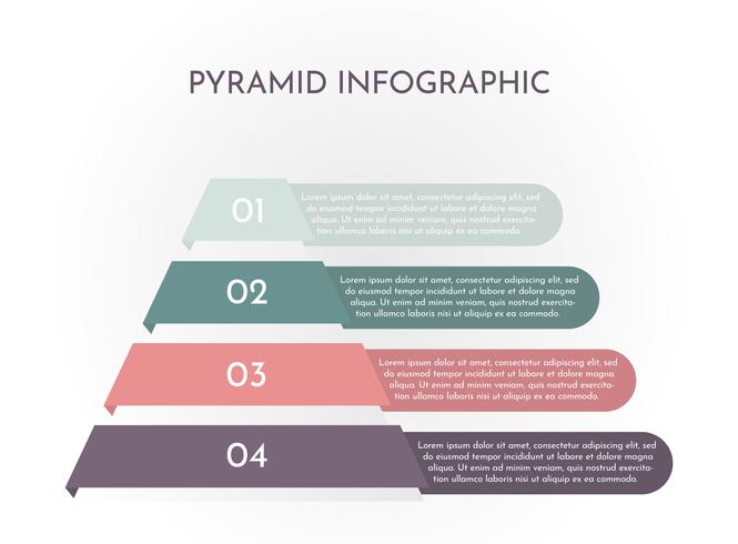 infografía de pirámide vector