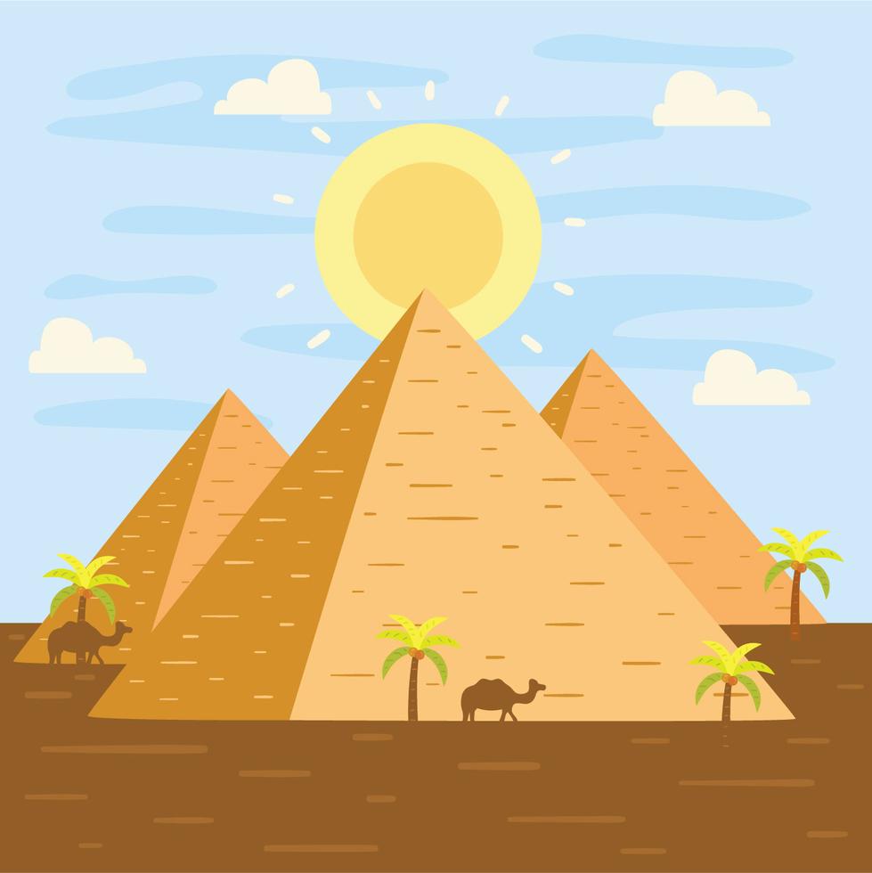 Flat Pyramids Vector 210924 Vector Art at Vecteezy