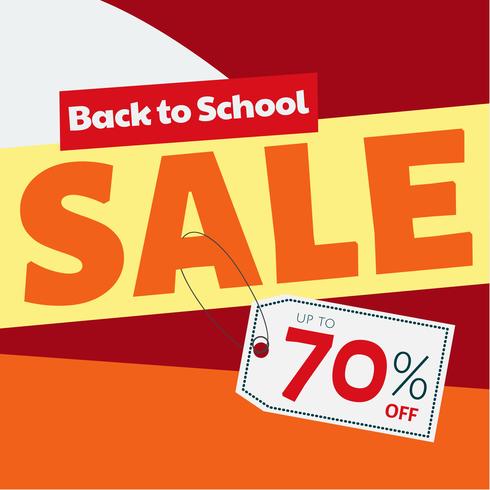 Back to School Sale Background vector