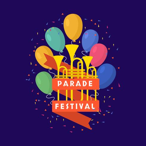 Desfile Festival Vector Illustration`