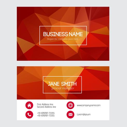 Free Vector Red Triangular Business Card