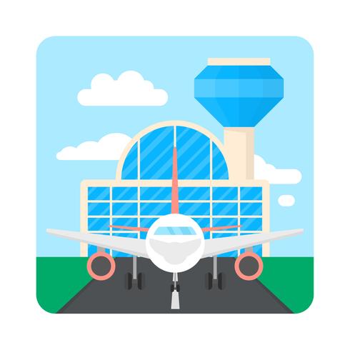 Flat Style Airport vector