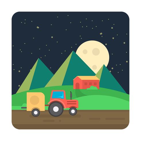 Flat Farm Illustration vector