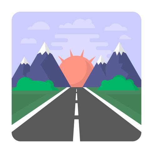 Diseño de paisaje plano vector