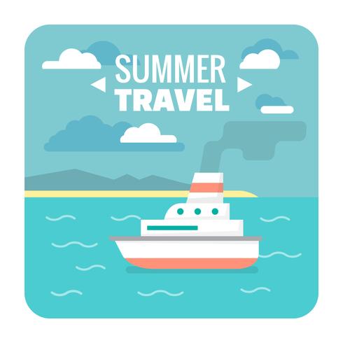 Crucero de viajes de verano vector