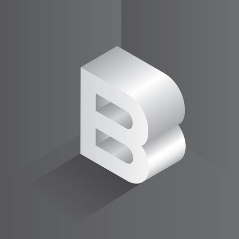 Letter B Typography vector