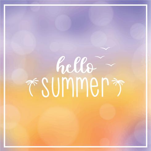 Blurry Bokeh Summer Background vector