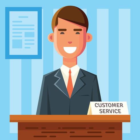 Carácter de servicio al cliente vector