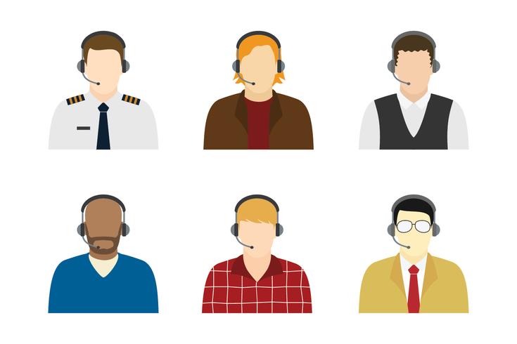 Personaje de servicio al cliente masculino vector