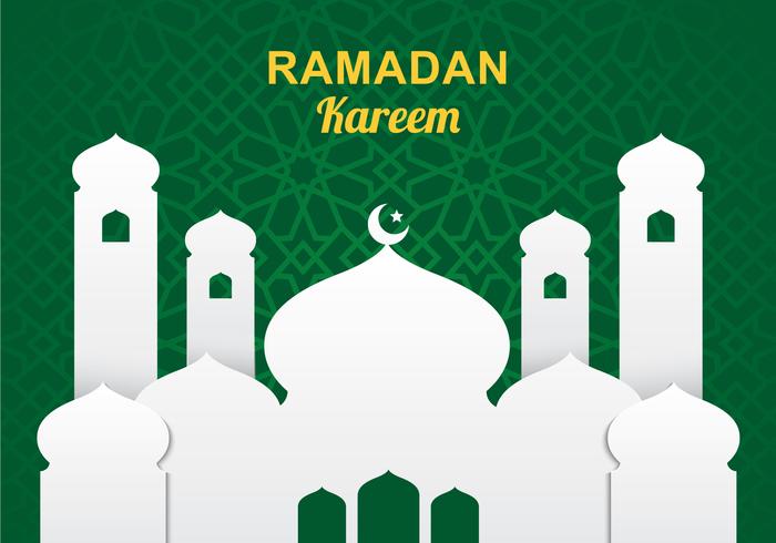 Mosque Paper Art Background vector