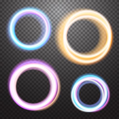 Shining neon light effect design element vector