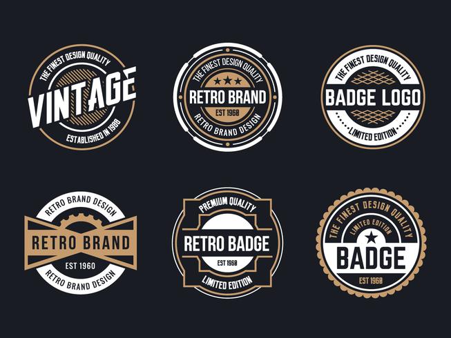 Circle Vintage and Retro Badge Design 211205 Vector Art at Vecteezy