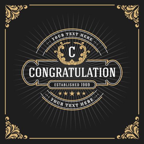 Vintage Luxury Monogram Banner Template Design vector