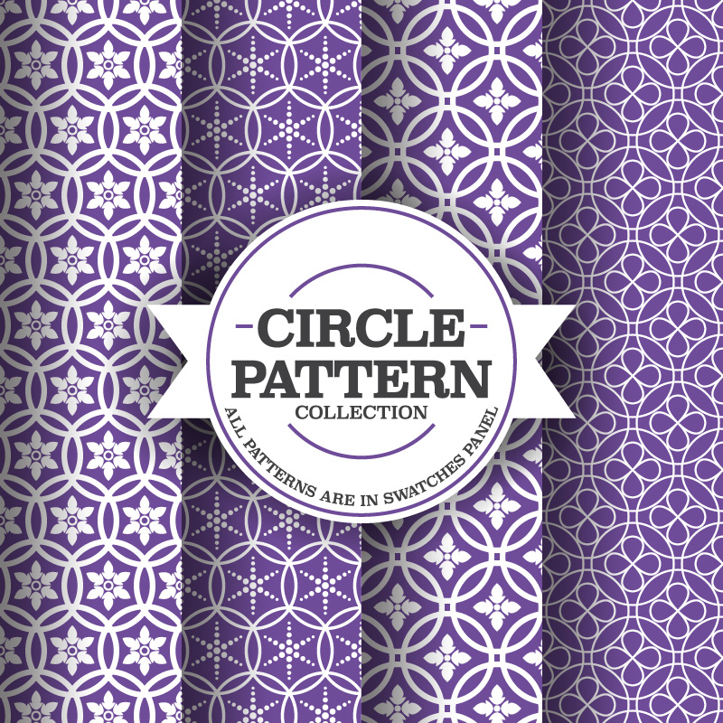 Download Set of Simple Circle Patterns Background - Download Free ...