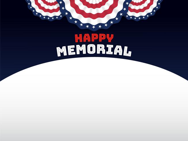 American style background for memorial day vector