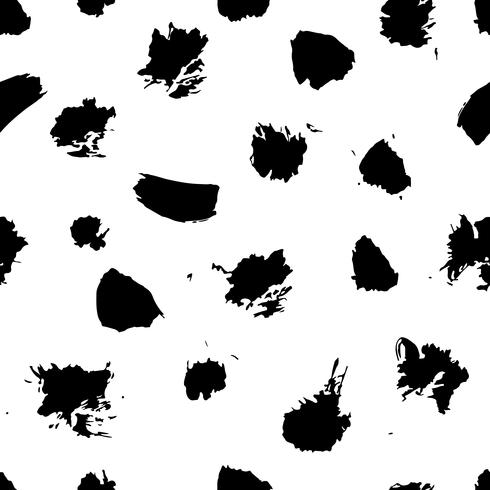 Grunge seamless pattern. Ink splashes background. vector