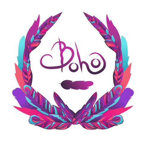 Download Bohemian wreath with feathers. - Download Free Vectors ...
