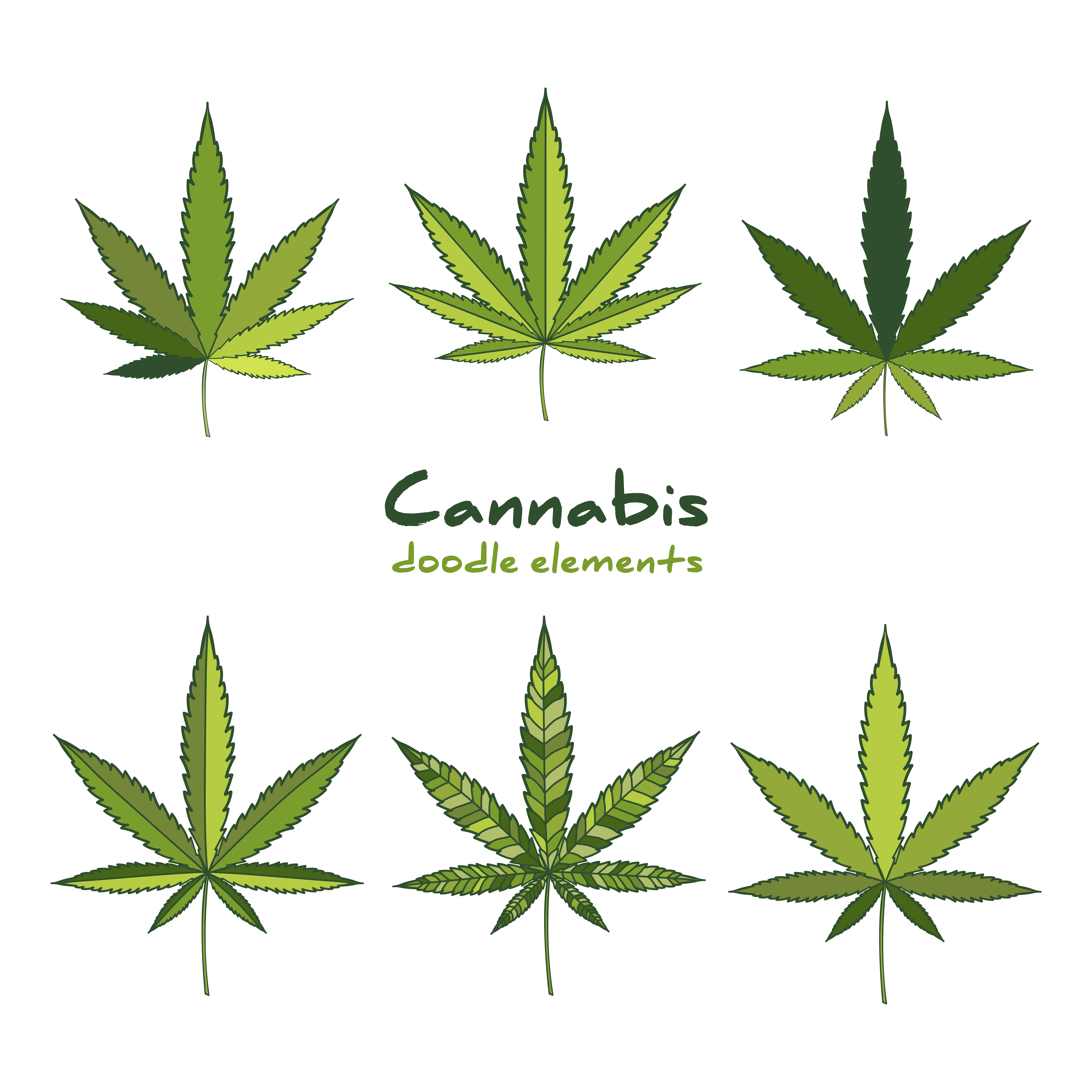 Cannabis logo set. - Download Free Vectors, Clipart ...