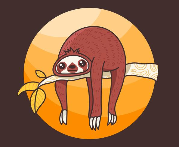 Download Sloth Illustration - Download Free Vectors, Clipart Graphics & Vector Art