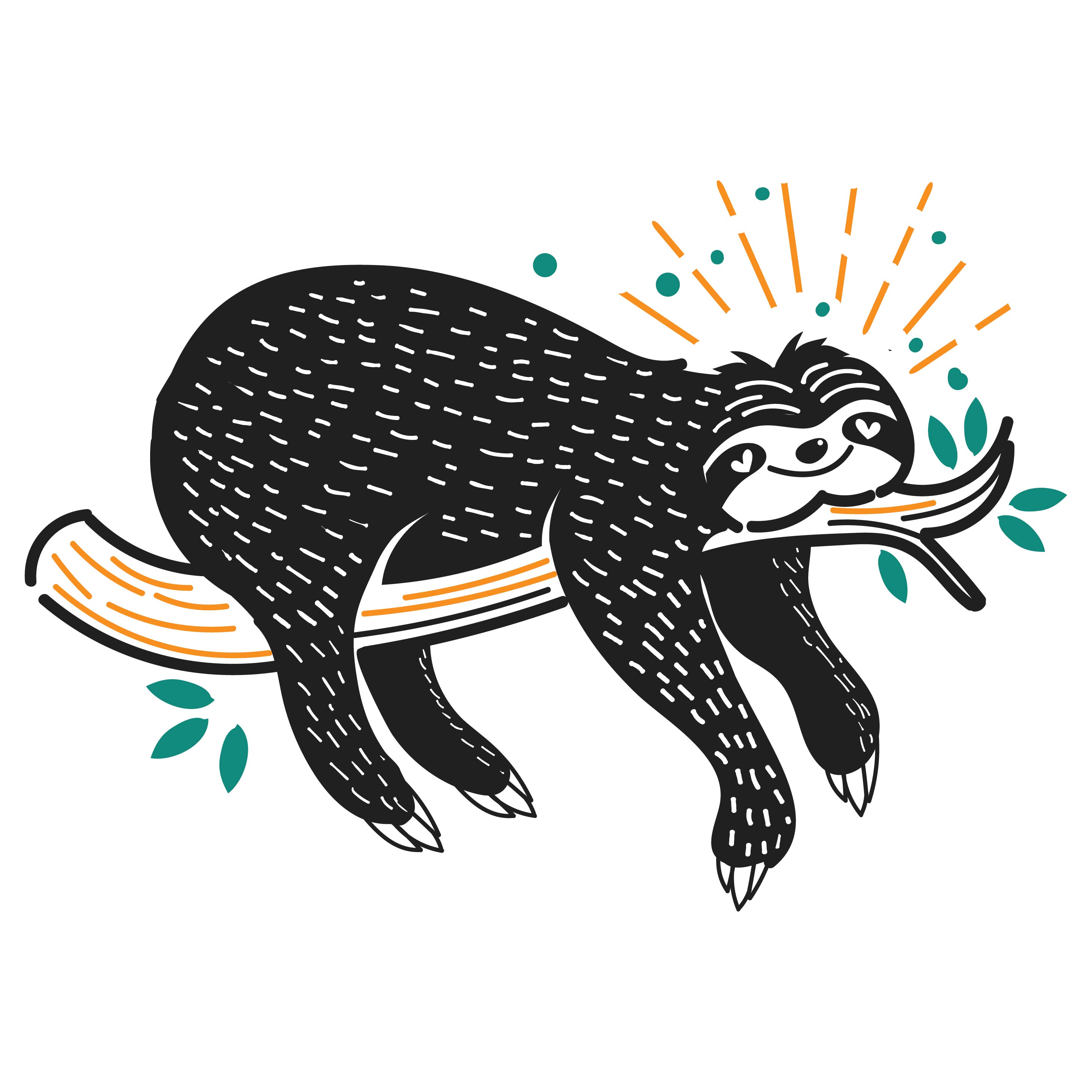 Download Cute Sleeping Sloth Illustration - Download Free Vectors ...