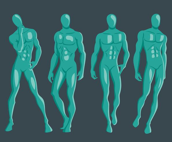 Posed Mannequin Vector Set