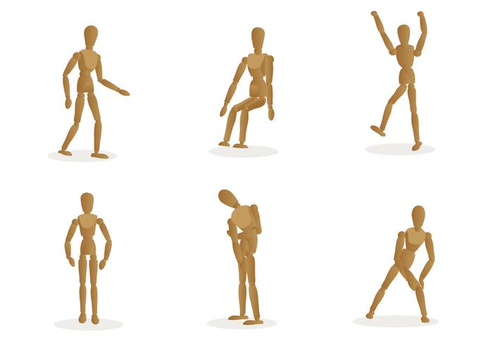 Wooden Artist Mannequin Vector Pack