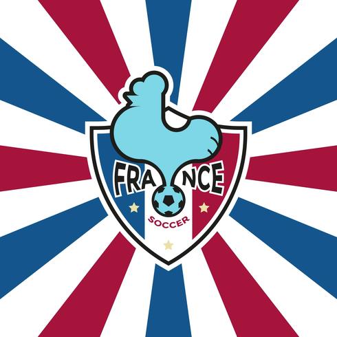 Insignia de fútbol francés vector