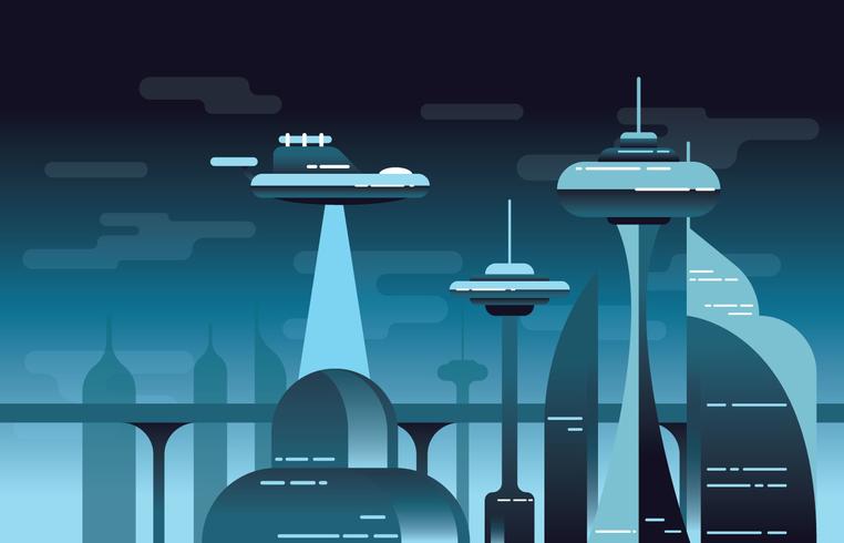 Futuristic Landscape vector