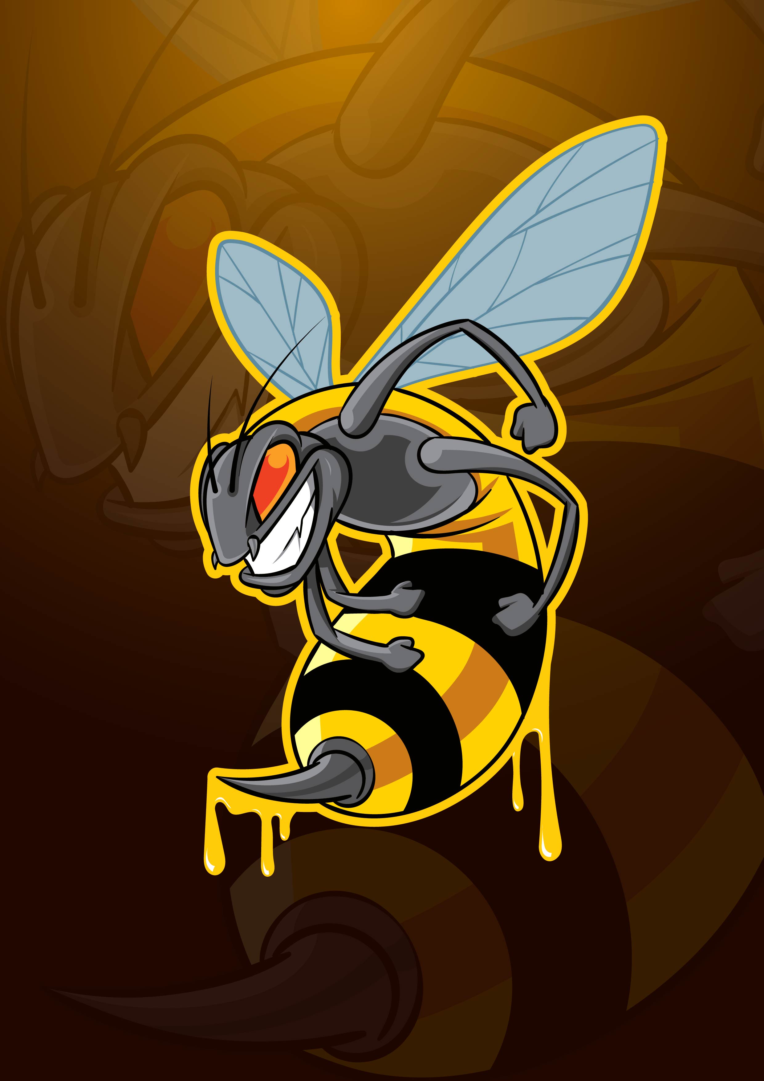 Bee Mascot Logo