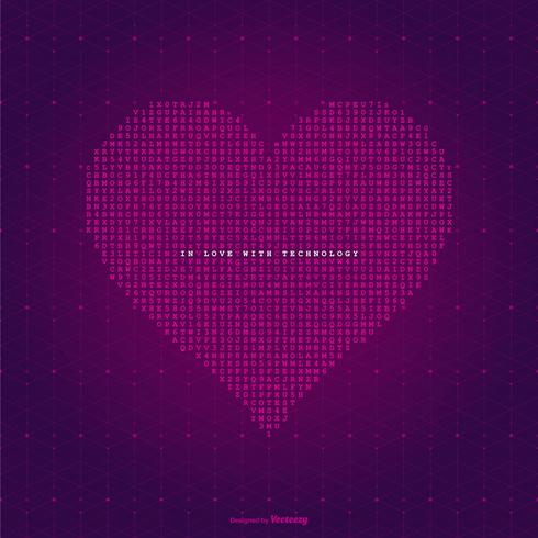 In Love With Technology Vector Background