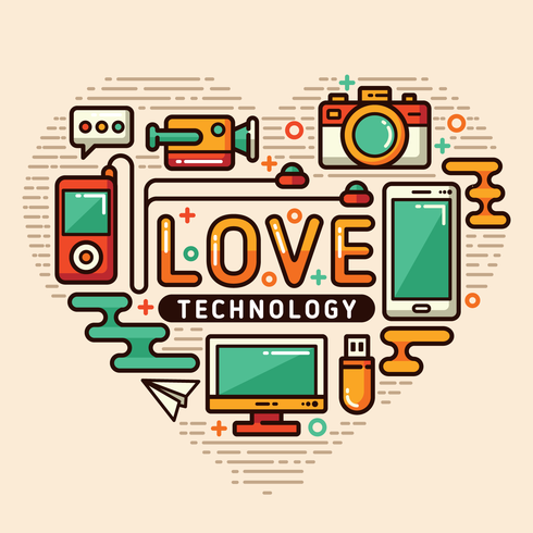 Enamorado de la tecnología vector