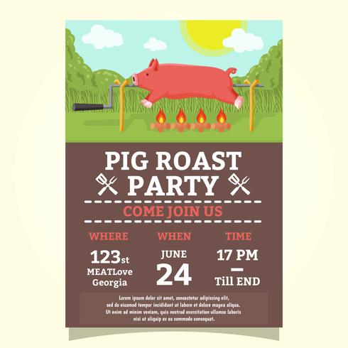 Pig Roast vector