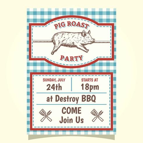 Pig Roast vector