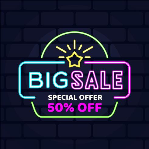 Neon Sale vector