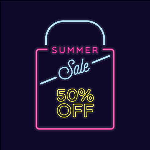 Neon Sale vector