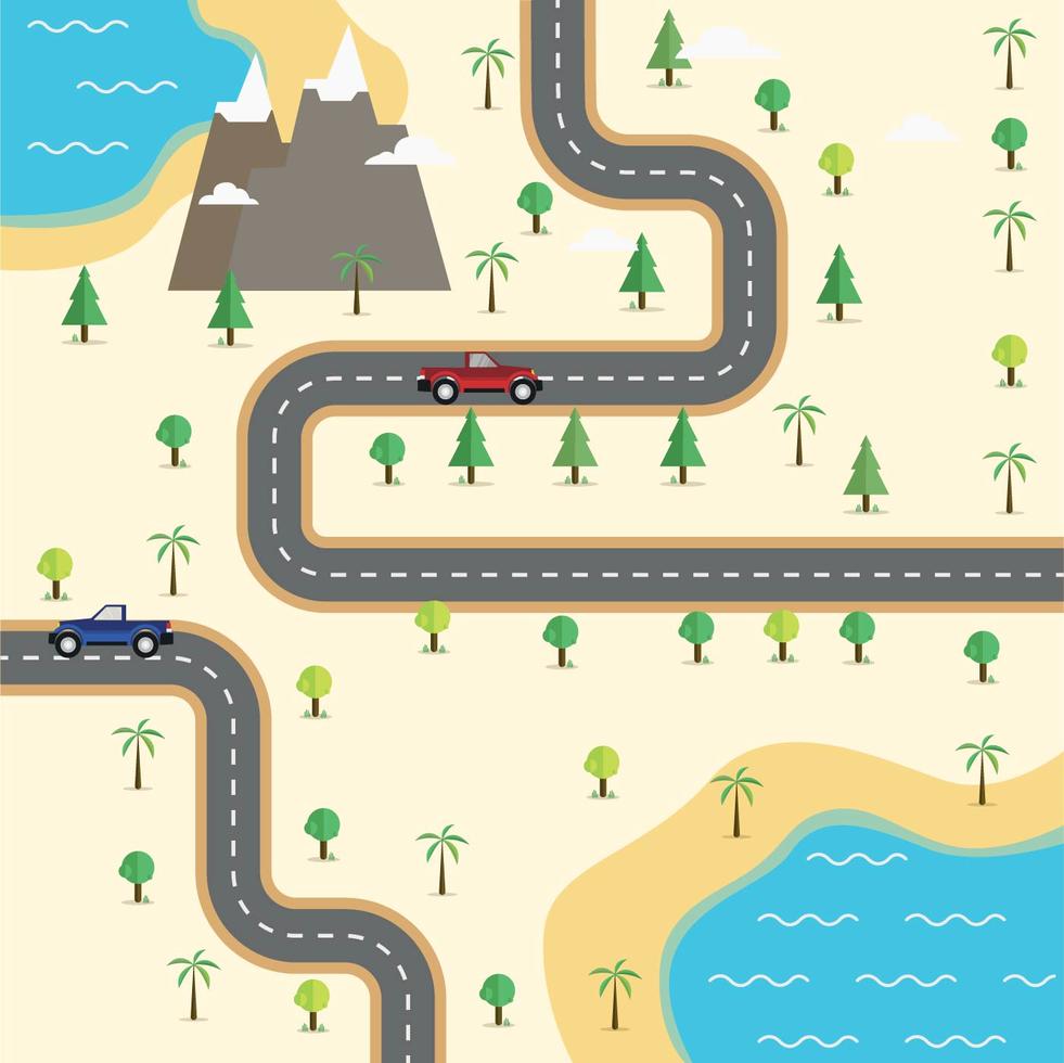 road trip map clipart