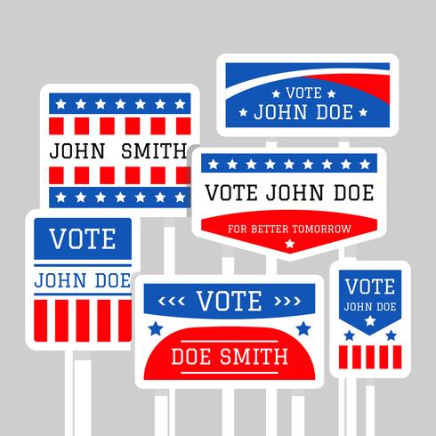 Political Campaign Sign Vector