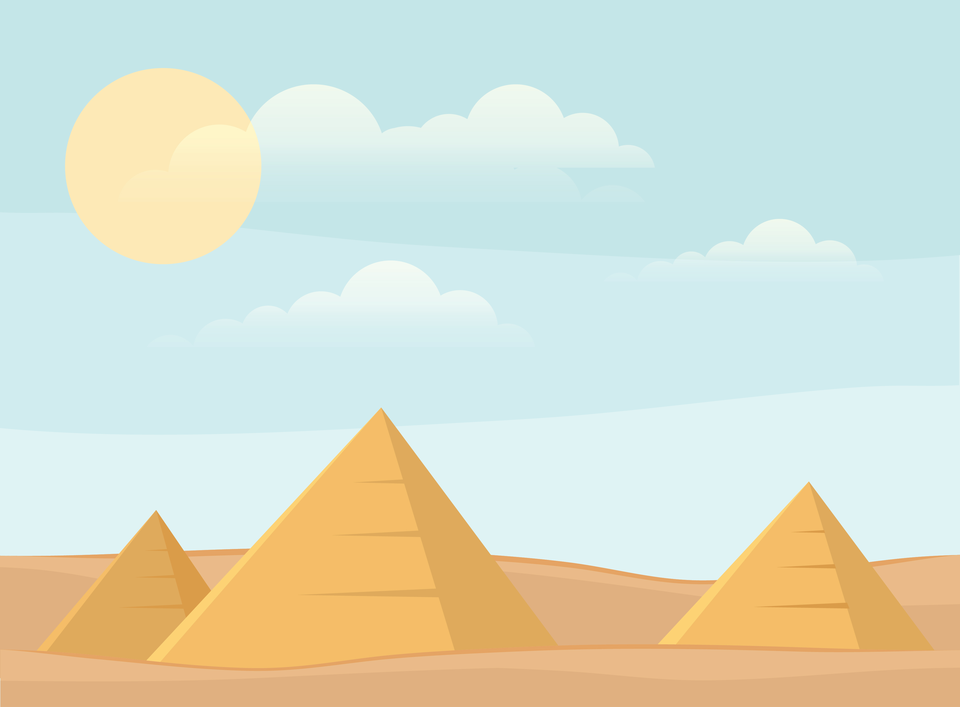 Egyptian Pyramids 211673 Vector Art At Vecteezy