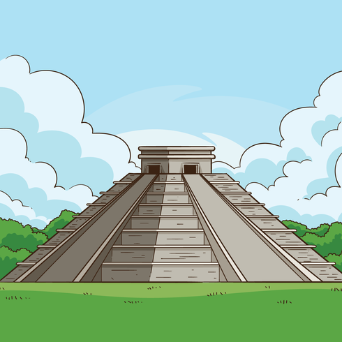 Maya Pyramids vector