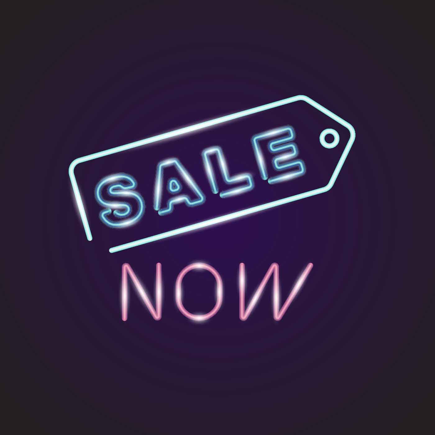 Neon Sale Sign Vector 211690 Vector Art at Vecteezy