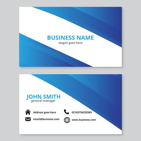 Blue Abstract Waves Business Card vector