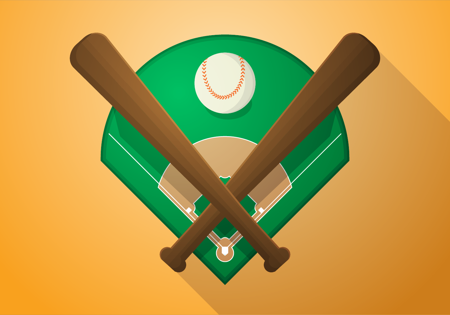 Download Free Vector Illustration of Baseball Diamond for free.