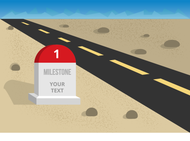 Free Vector Illustration of Milestone