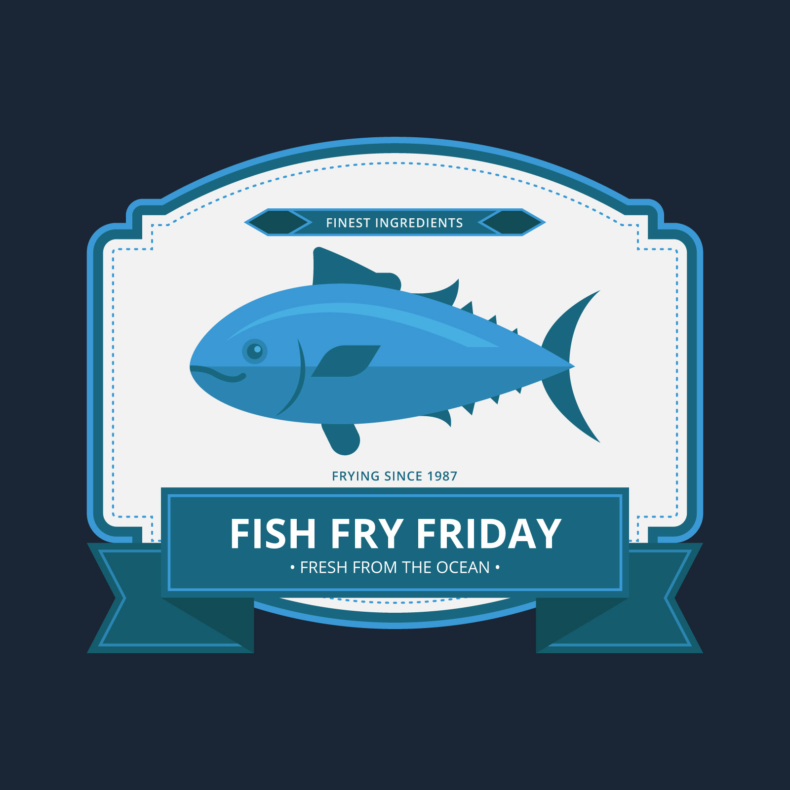 Friday Fish Fry Detailed Logo - Download Free Vectors ...
