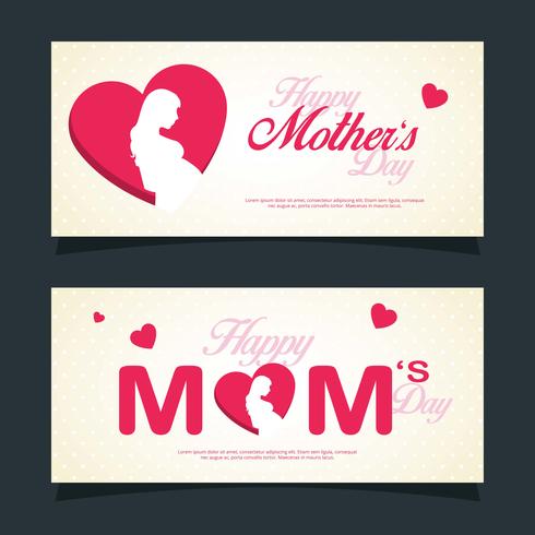 Feliz día de las madres banner vector