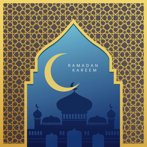 Ilustración de fondo de Ramadán vector