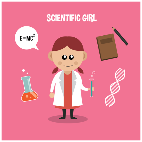 Science Fair Girl vector