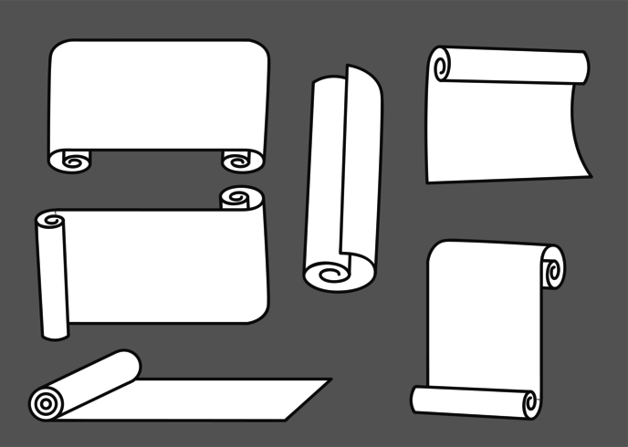 Scrolled Paper Vectors 212428 Vector Art at Vecteezy